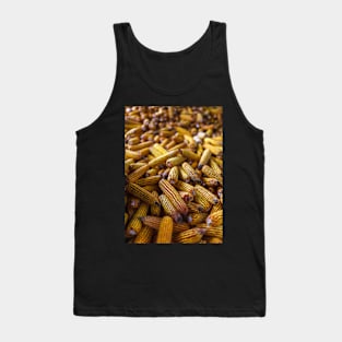 Yellow corn cobs in a barn Tank Top